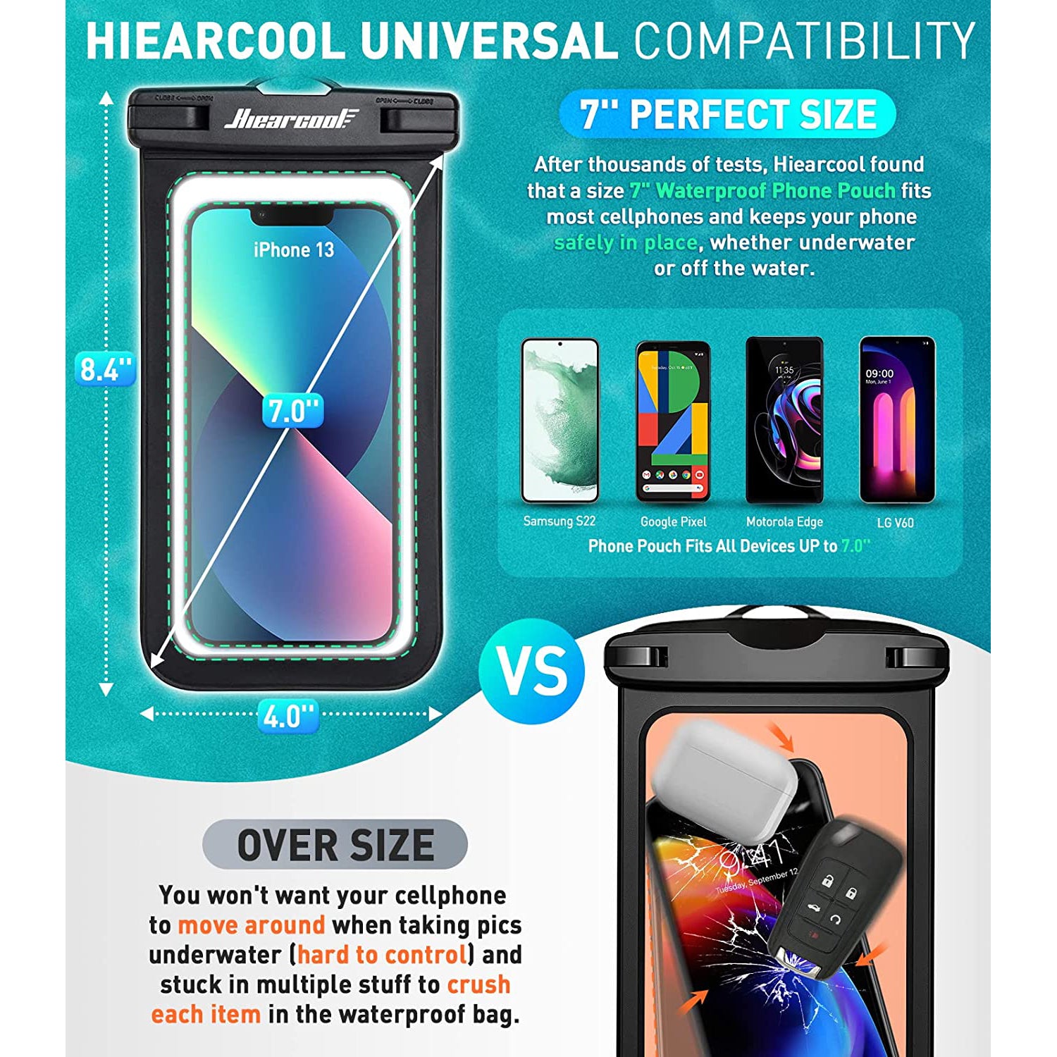 2-Pack: Universal Mobile Phone Waterproof Case Mobile Accessories - DailySale