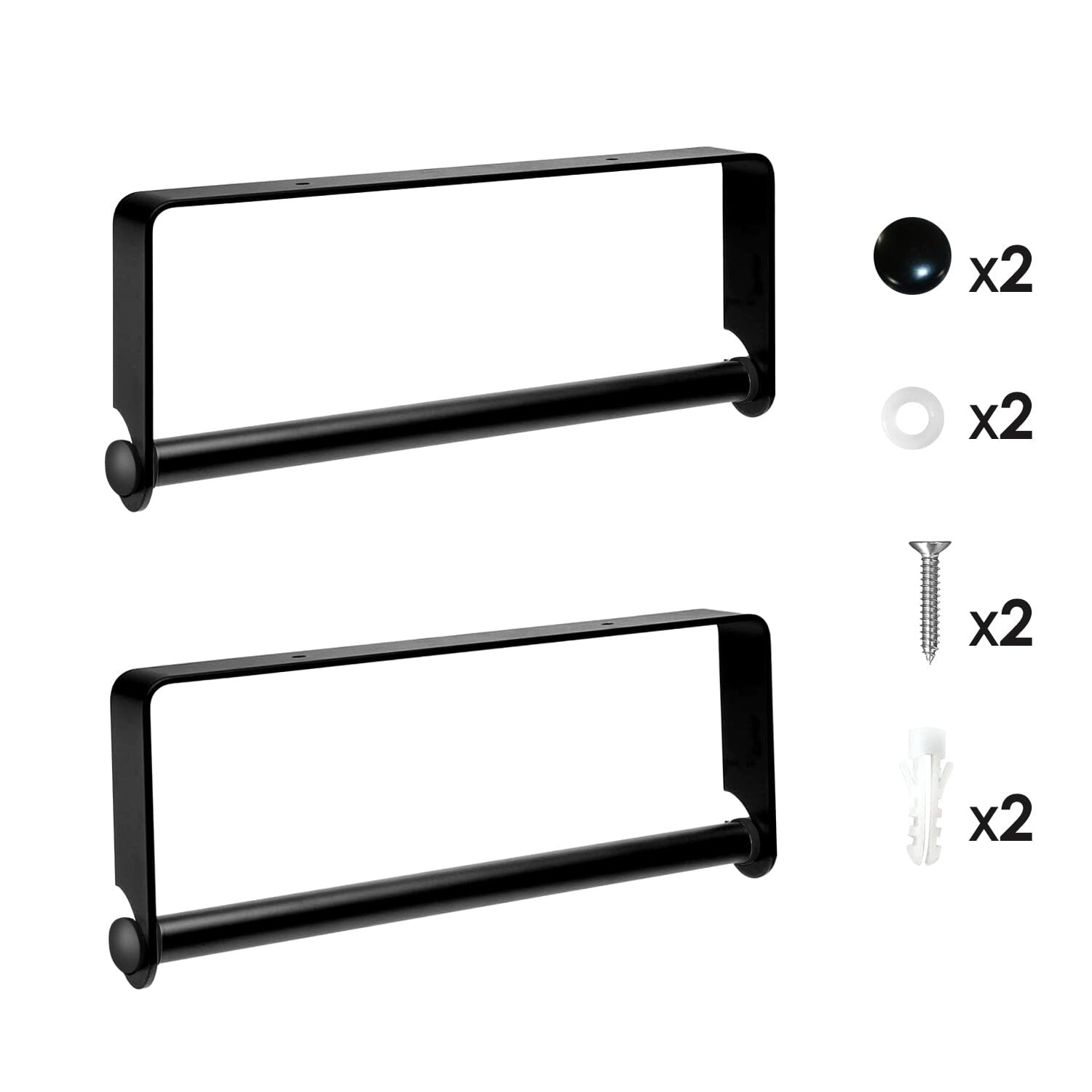 2-Pack: Wall Mounted Paper Towel Holder Under Cabinet Kitchen Storage - DailySale