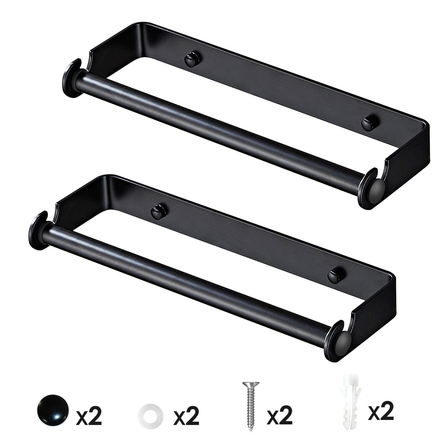 2-Pack: Wall Mounted Paper Towel Holder Under Cabinet Kitchen Storage - DailySale