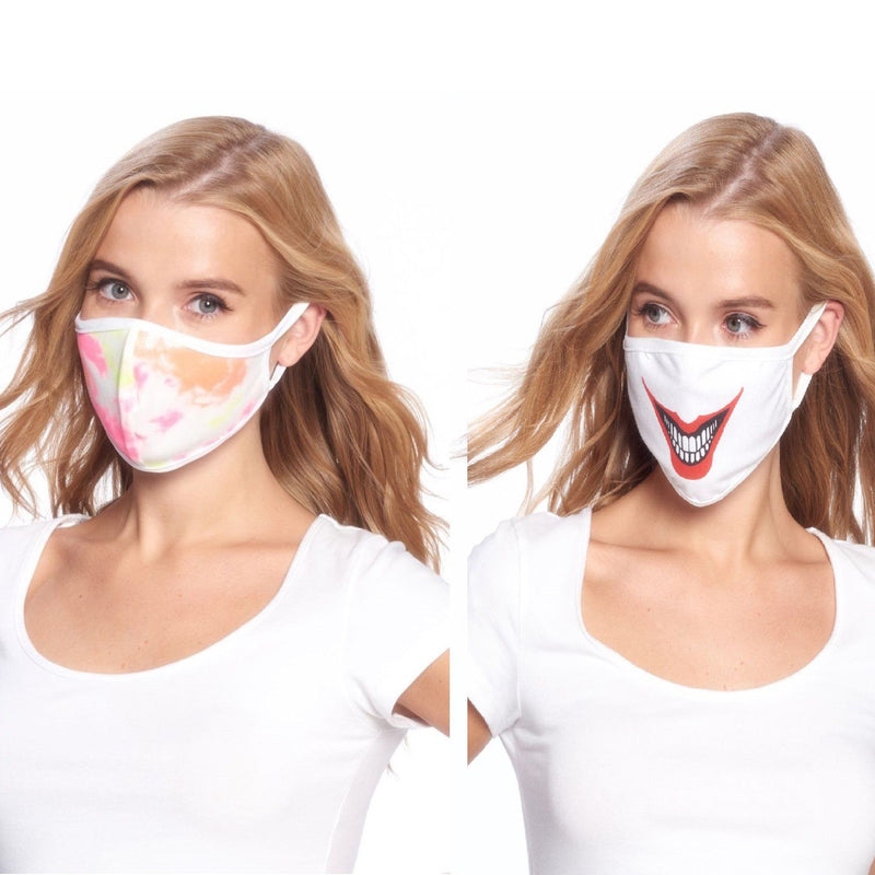 2-Pack: Washable Reusable Non-Medical Fabric Face Masks Wellness & Fitness Pack 18 - DailySale