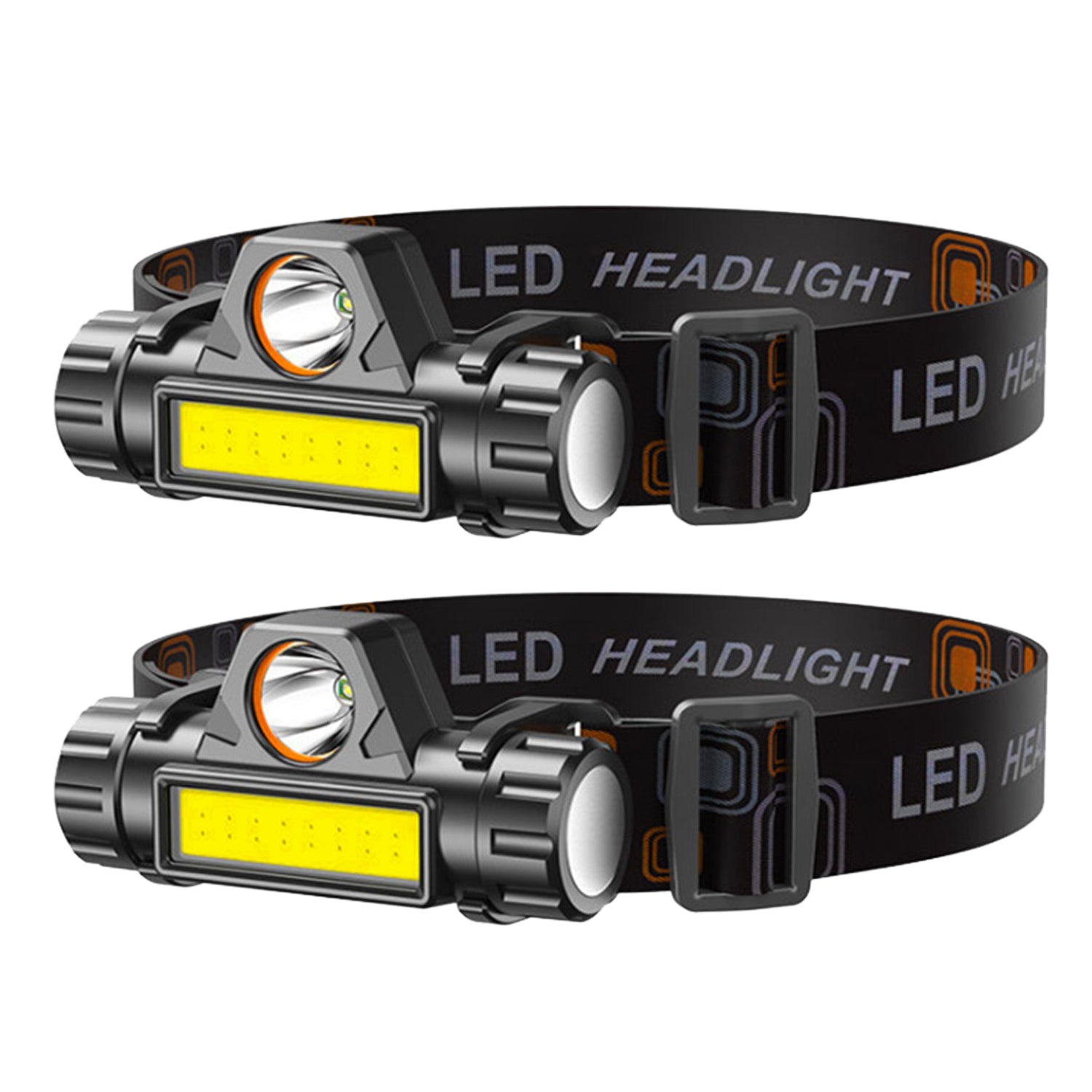 2-Pack: Waterproof Rechargeable Headlamp Sports & Outdoors - DailySale