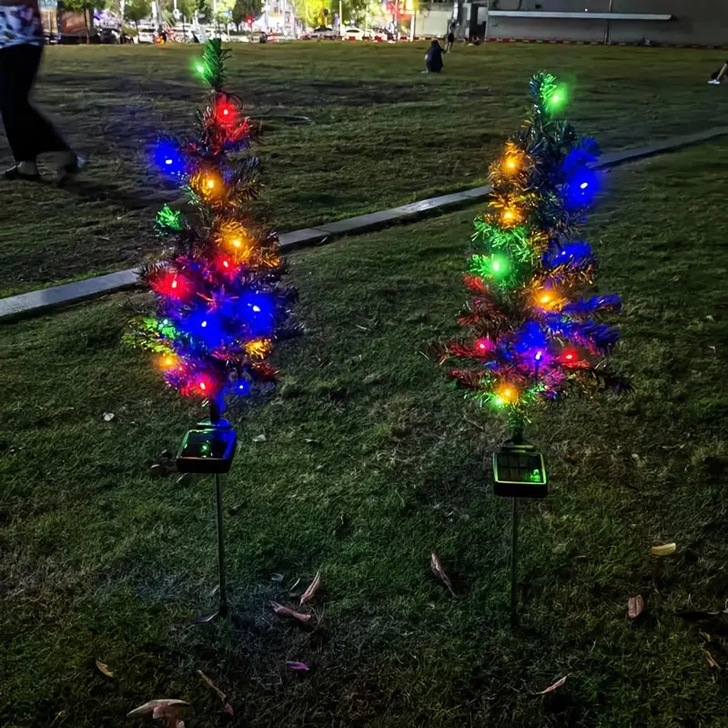 2-Pack: Waterproof Solar Christmas Tree LED Light Holiday Decor & Apparel - DailySale