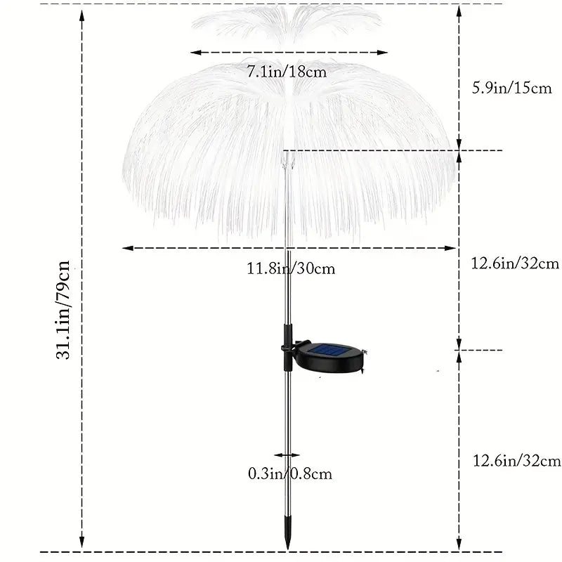 2-Pack: Waterproof Solar Jellyfish Fiber Optic Light Outdoor Lighting - DailySale