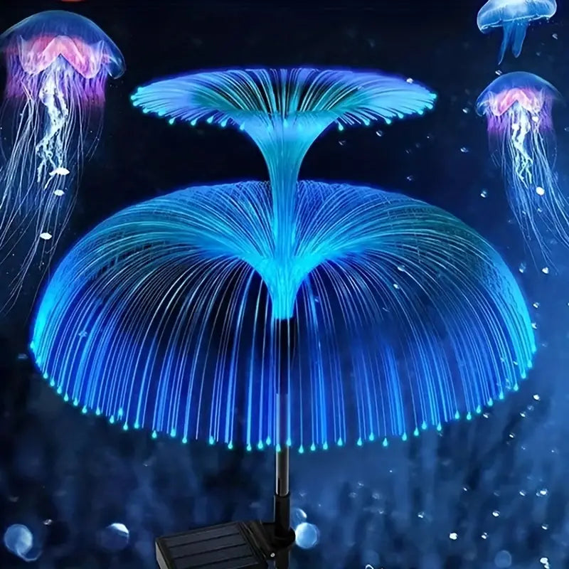 2-Pack: Waterproof Solar Jellyfish Fiber Optic Light Outdoor Lighting - DailySale