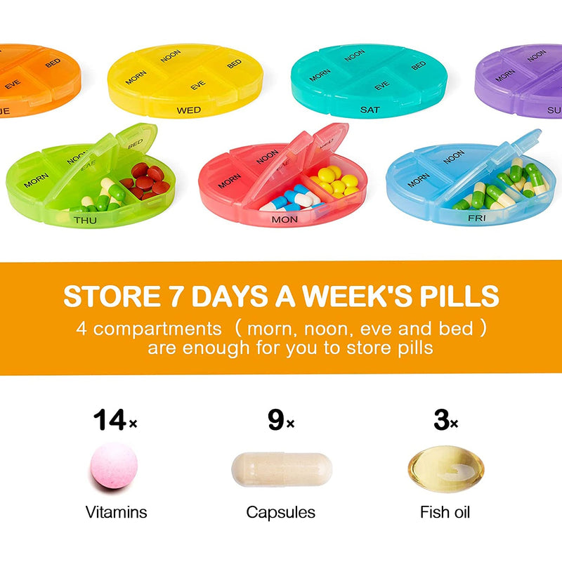 2-Pack: Weekly Pill Organizer 4 Times-A-Day Wellness - DailySale