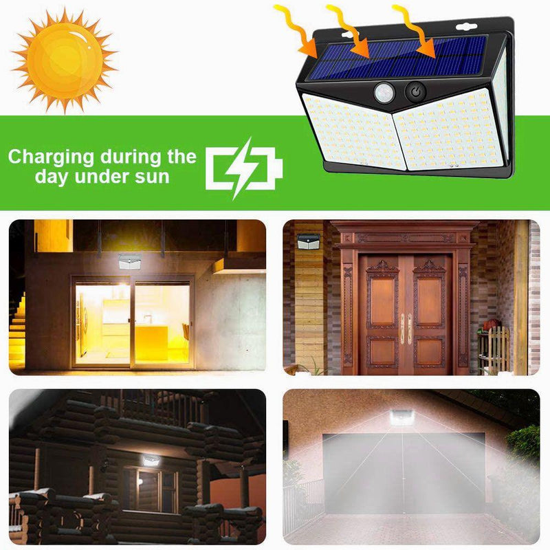 2-Pack: Wide Angle Solar PIR Motion Sensor Solar Garden Lamp Garden & Patio - DailySale