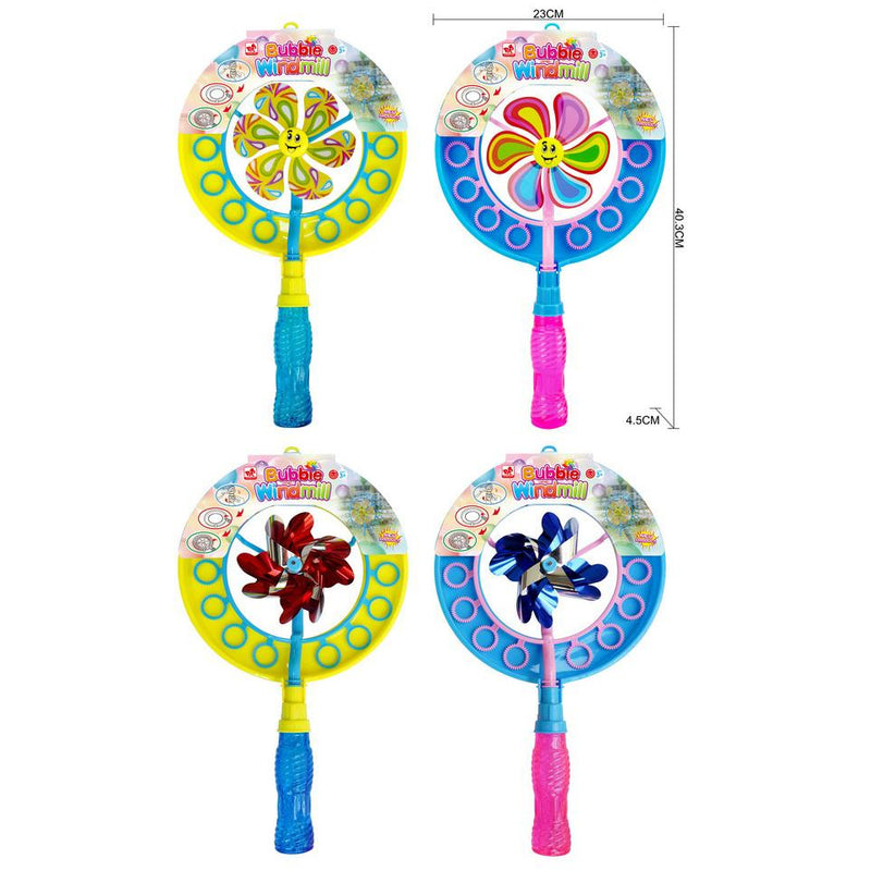 2-Pack: Windmill Bubble Wand, 15.5 Inch Bubble Blower and Pinwheel Spinner Toys & Games - DailySale