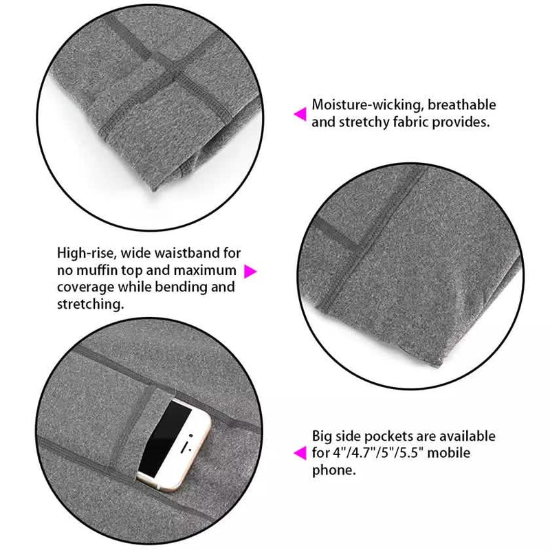 2-Pack: Women High Waist Workout Yoga Side Pocket Compression Cycling Shorts Women's Bottoms - DailySale