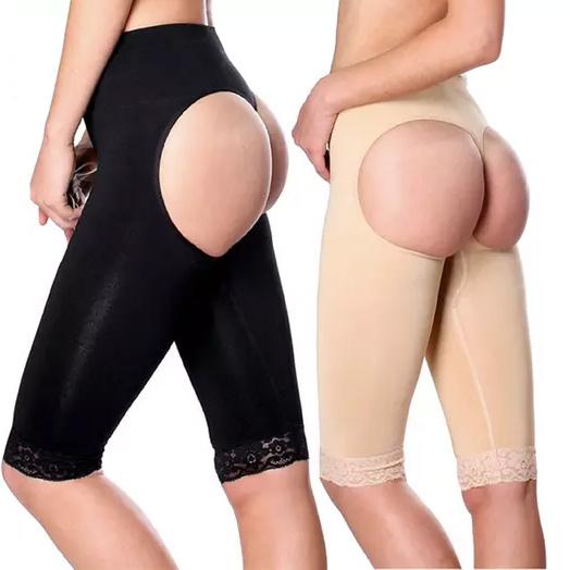 2-Pack: Women's Butt Lifter Shape Enhancer Thigh Trimmer Shorts Women's Clothing Black/Beige S/M - DailySale