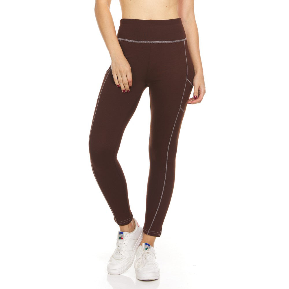 2-Pack: Women's Fleece Lined Active Leggings with Pockets Women's Bottoms - DailySale