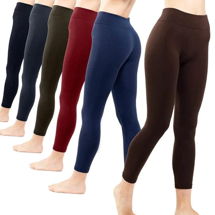 2-Pack: Women’s Fleece Lined High Waist Leggings Women's Bottoms - DailySale