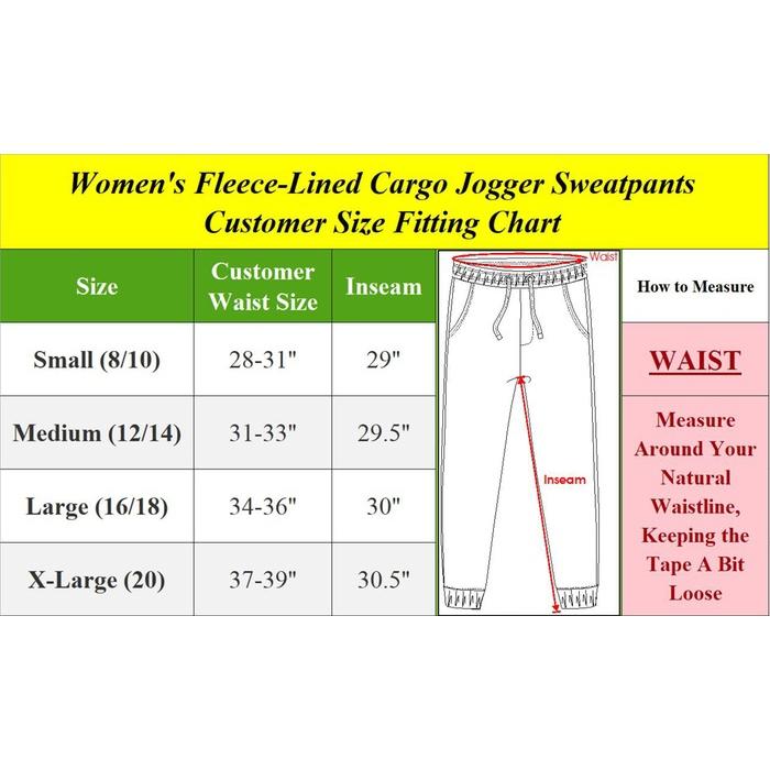2-Pack: Women's Fleece-Lined Loose-Fit Cargo Joggers Women's Apparel - DailySale