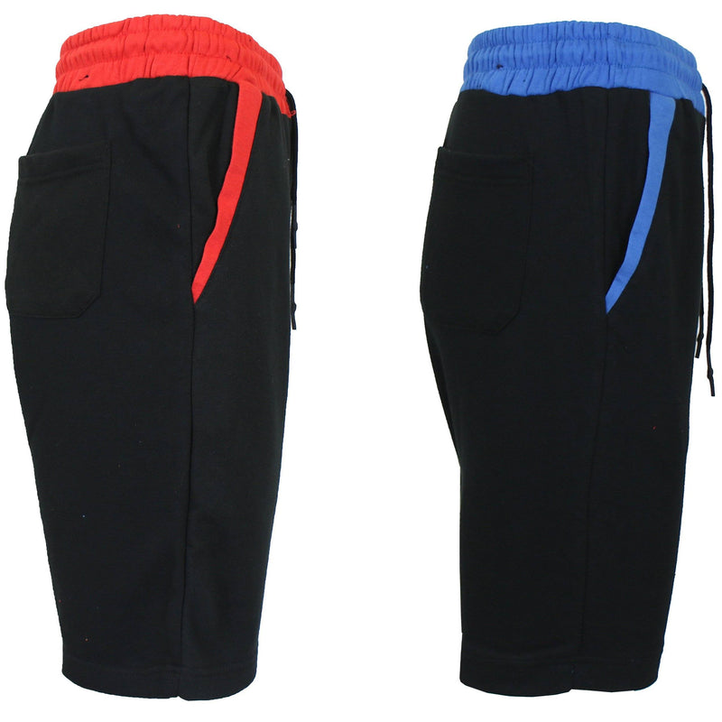 2-Pack: Women's French Terry Jogger Sweat Lounge Shorts Women's Clothing Black/Royal & Black/Red S - DailySale