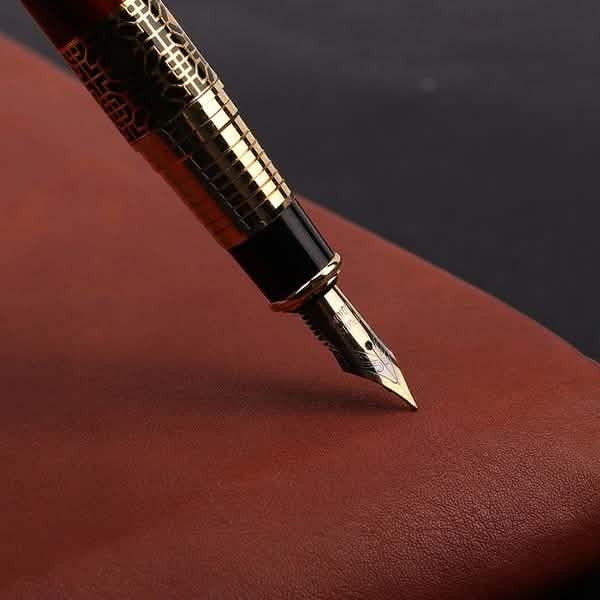 2-Pack: Wood Grain Classical Fountain Pen Ballpoint Pen Art & Craft Supplies - DailySale
