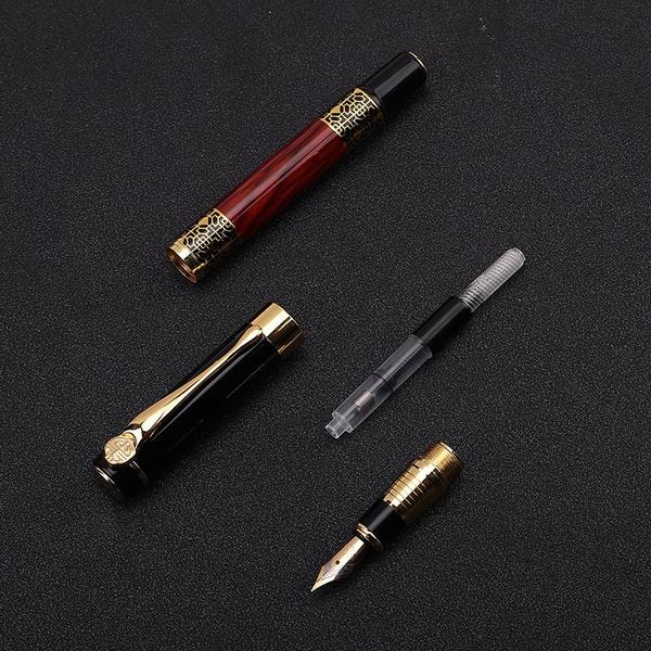 2-Pack: Wood Grain Classical Fountain Pen Ballpoint Pen Art & Craft Supplies - DailySale