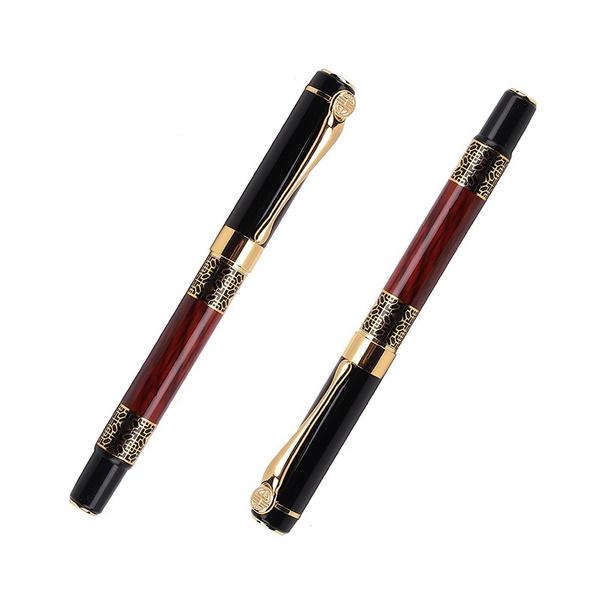 2-Pack: Wood Grain Classical Fountain Pen Ballpoint Pen Art & Craft Supplies - DailySale