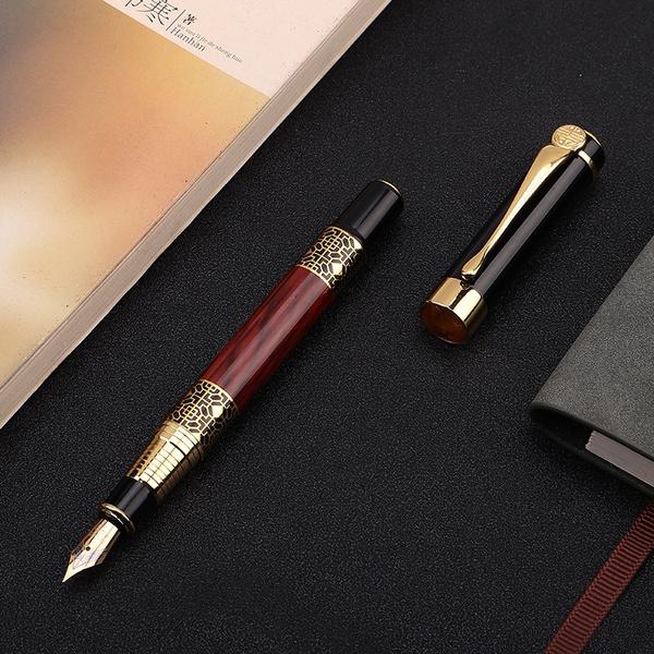 2-Pack: Wood Grain Classical Fountain Pen Ballpoint Pen Art & Craft Supplies - DailySale