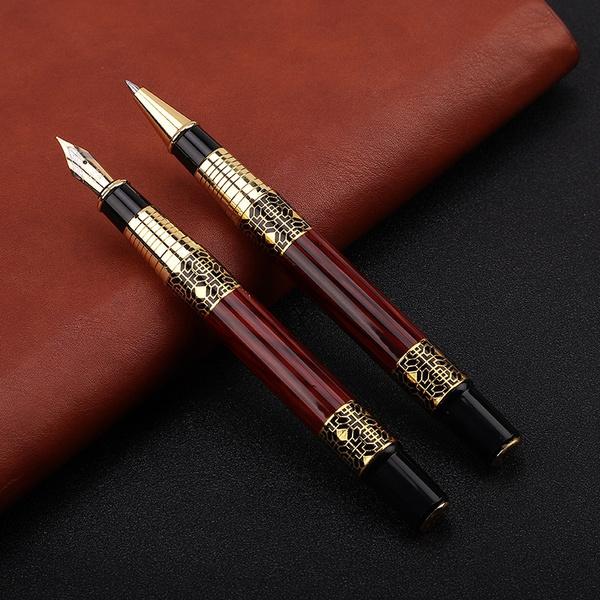 2-Pack: Wood Grain Classical Fountain Pen Ballpoint Pen Art & Craft Supplies - DailySale