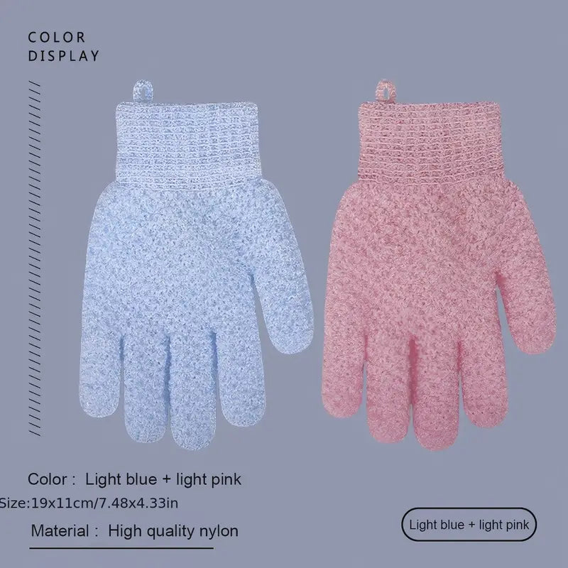 2-Pair: Exfoliating Bath Gloves Bath - DailySale