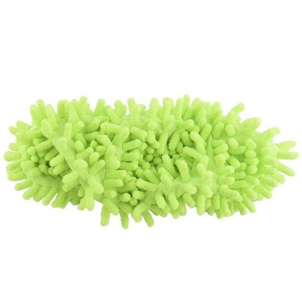 2-Pair: Multifunctional Mop Slipper Floor Polishing Cover Cleaner Household Appliances Green - DailySale