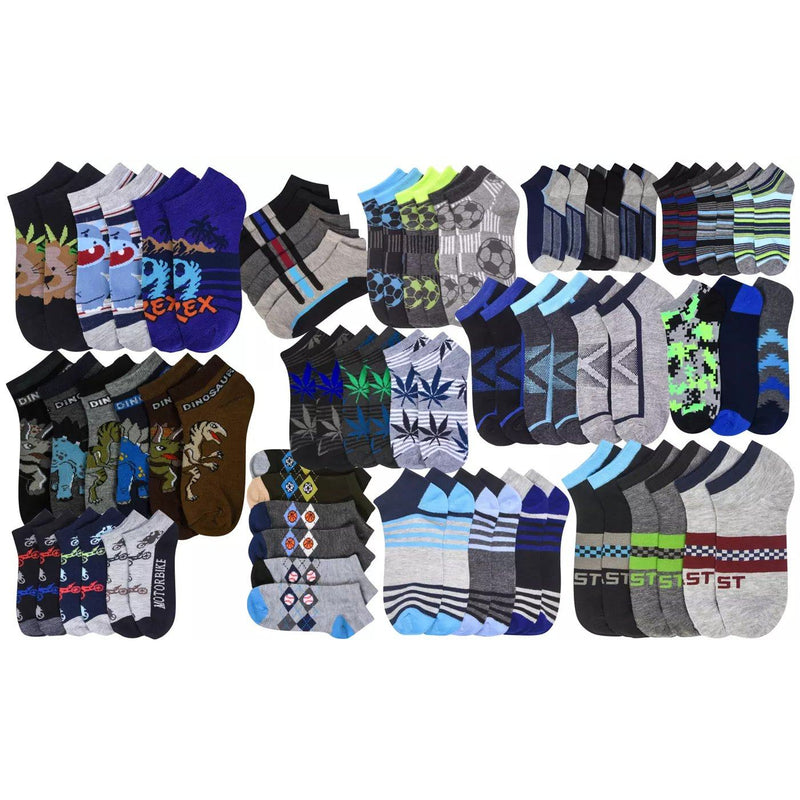 2-Pairs: Mystery Kids' Low Cut Ankle Socks Boy Assorted 0-12 - DailySale