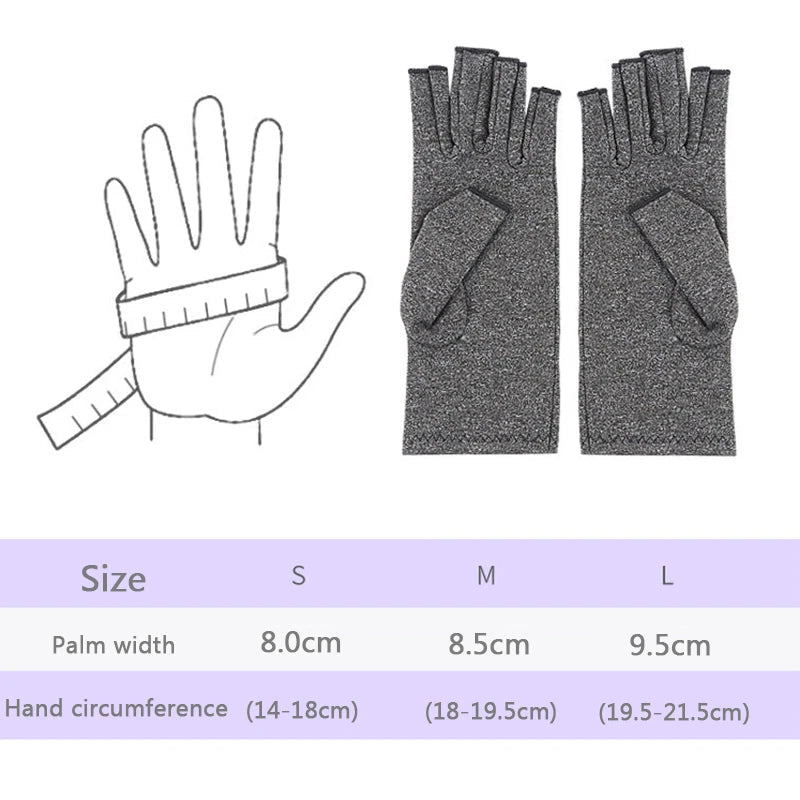 2-Pairs: Rheumatoid Arthritis Magnetic Compression Gloves Wellness - DailySale