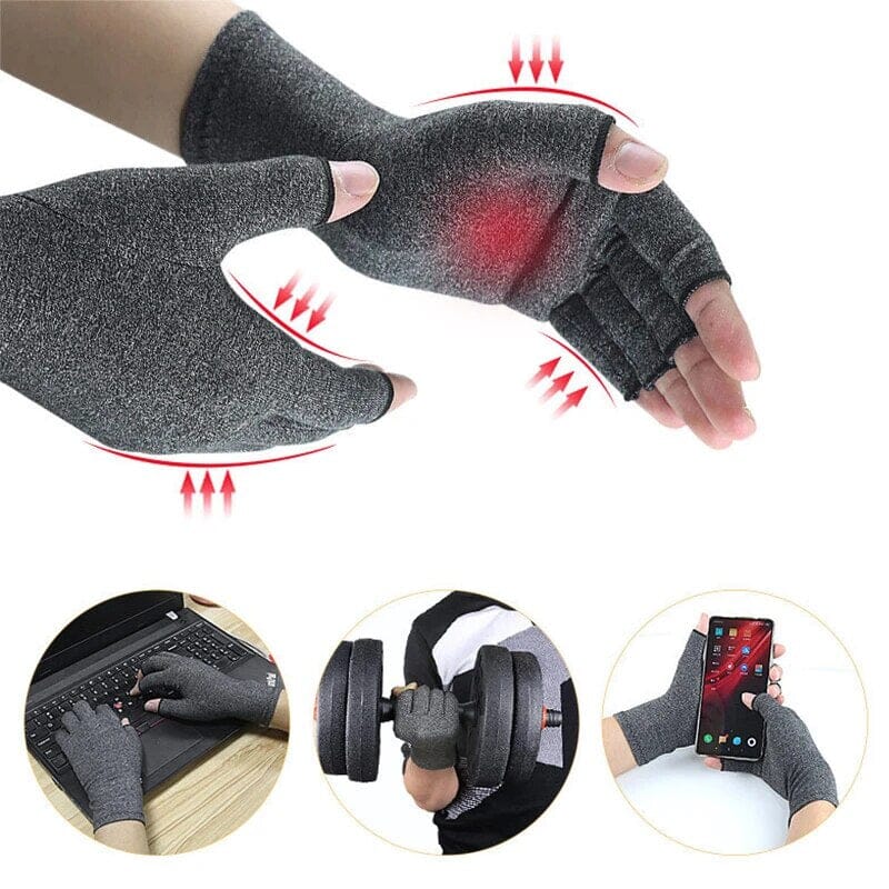 2-Pairs: Rheumatoid Arthritis Magnetic Compression Gloves Wellness - DailySale