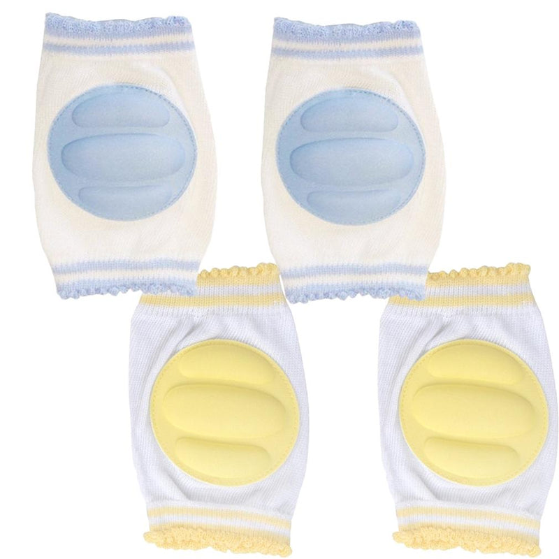 2 Pairs: Tiny Tot Knee Guards Toys & Games Blue/Yellow - DailySale