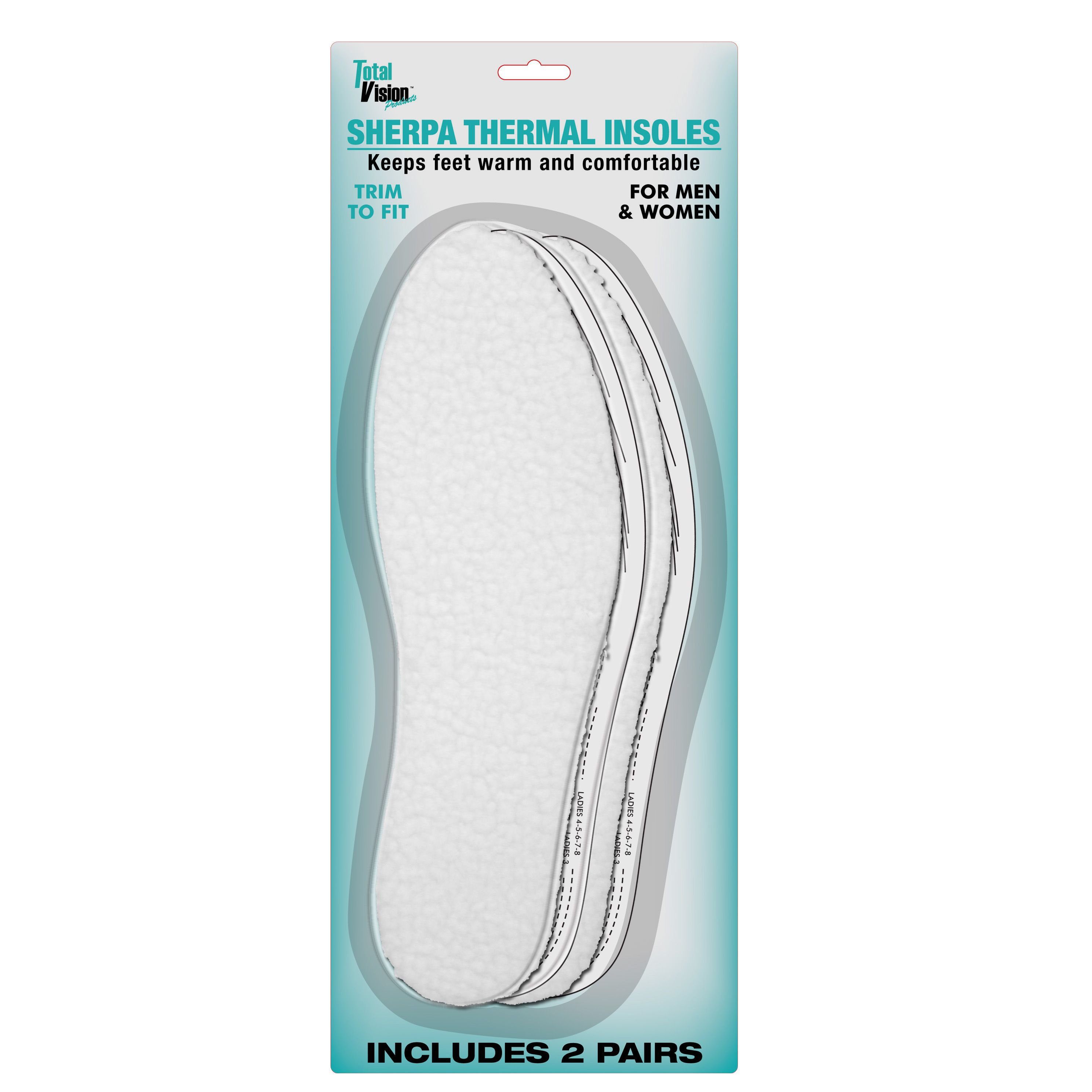 2-Pairs: Unisex Sherpa Thermal Insoles Wellness & Fitness - DailySale