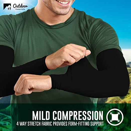 2-Pairs: UV Sun Protection Compression Arm Sleeves Sports & Outdoors - DailySale