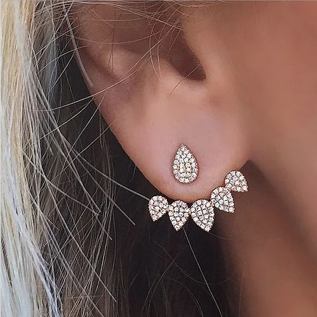 2-Pairs: Women's Small Diamond Earrings Earrings - DailySale