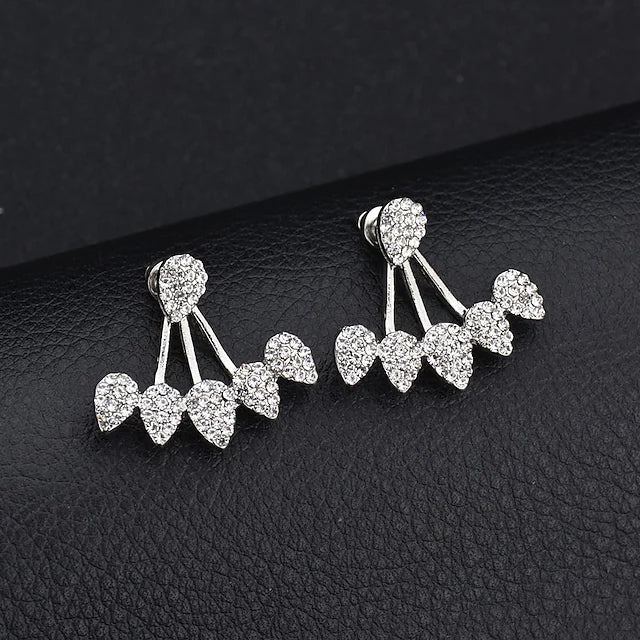 2-Pairs: Women's Small Diamond Earrings Earrings - DailySale