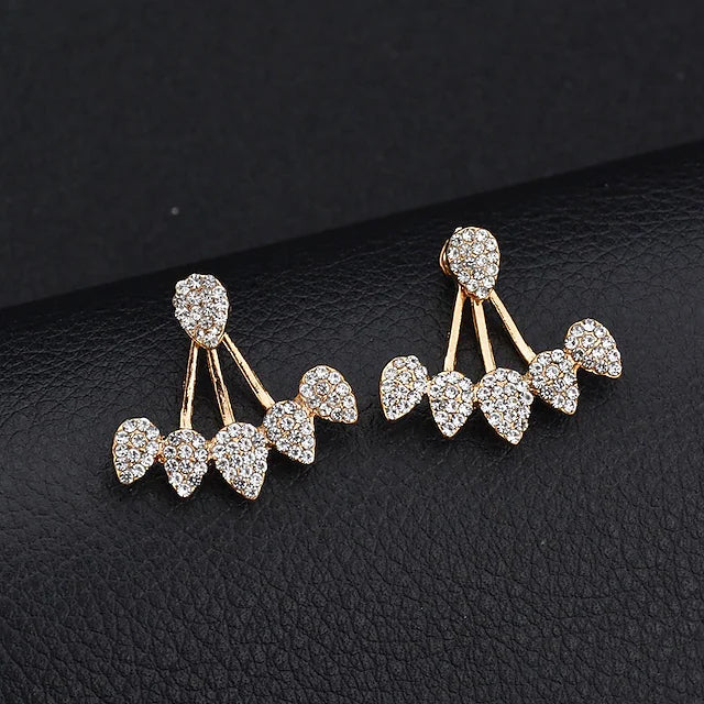 2-Pairs: Women's Small Diamond Earrings Earrings - DailySale
