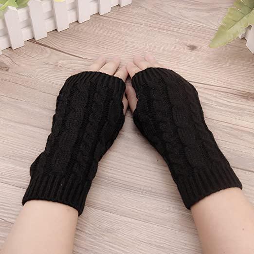 2-Pairs: Women's Winter Warm Knit Fingerless Gloves Women's Shoes & Accessories - DailySale