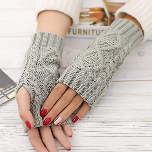 2-Pairs: Women's Winter Warm Knit Fingerless Gloves Women's Shoes & Accessories - DailySale