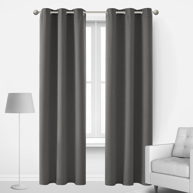 2-Panels: Deconovo Room Darkening Thermal Insulated Blackout Grommet Window Curtains