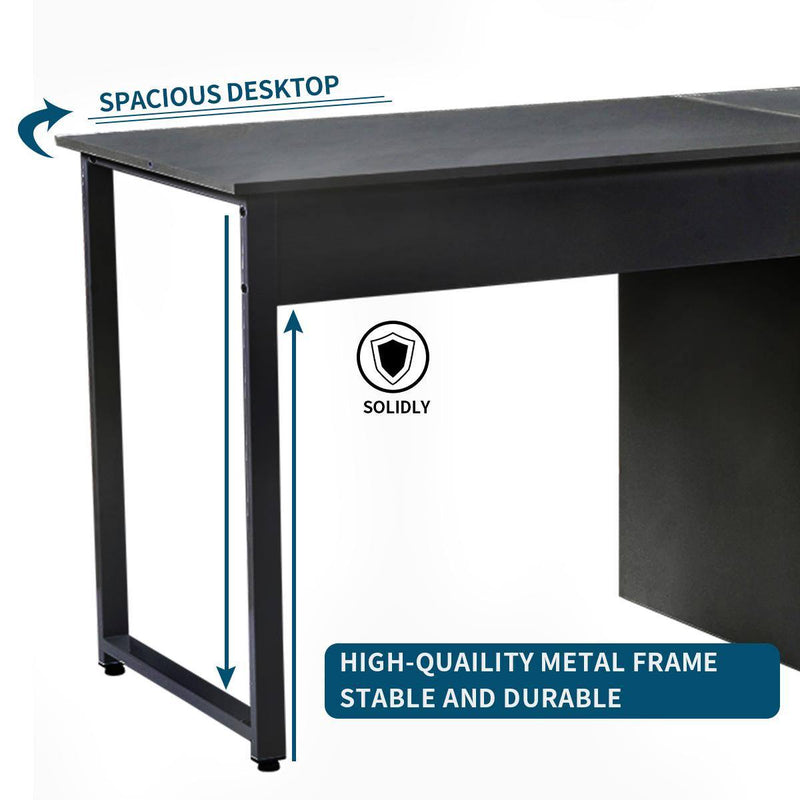2-Person Metal Desk with Open Shelves Furniture & Decor - DailySale