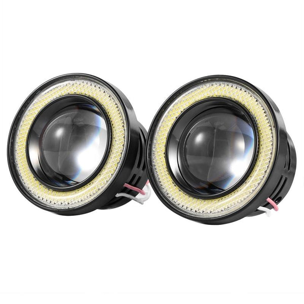 2-Piece 2.5" Auto COB LED Fog Light placed side by side, available at Dailysale