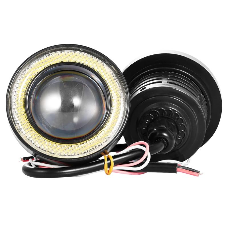 Front and back view of a 2-Piece 2.5" Auto COB LED Fog Light