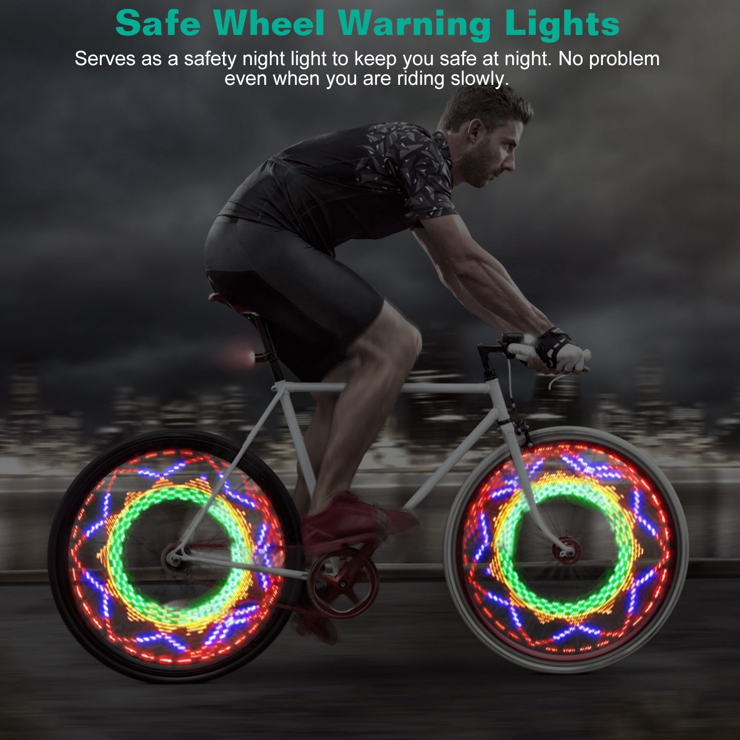 2-Piece: 32 LEDs Pattern Cycling Lights Sports & Outdoors - DailySale