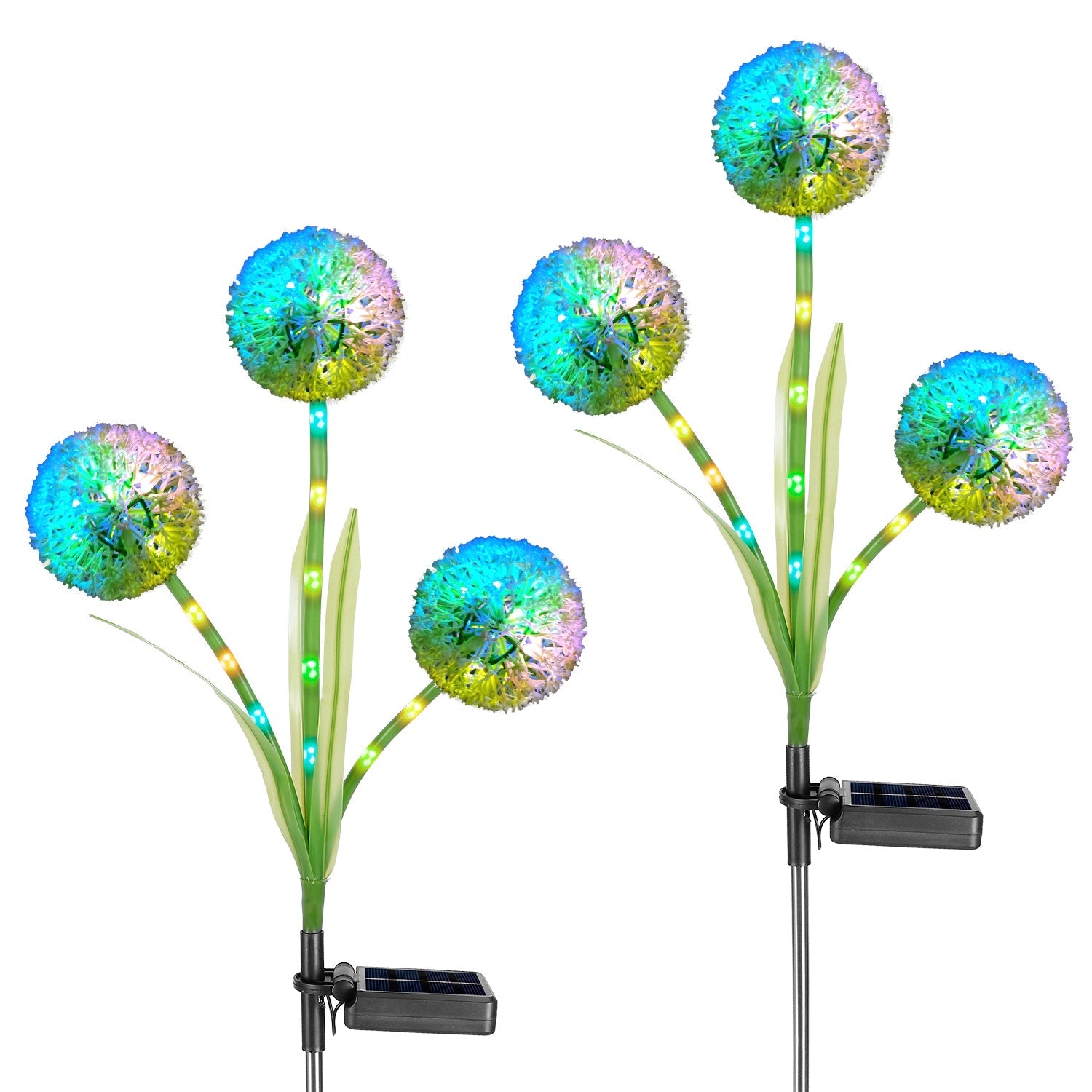 2-Piece: 36 LED Dandelion Solar Lights Outdoor Lighting - DailySale