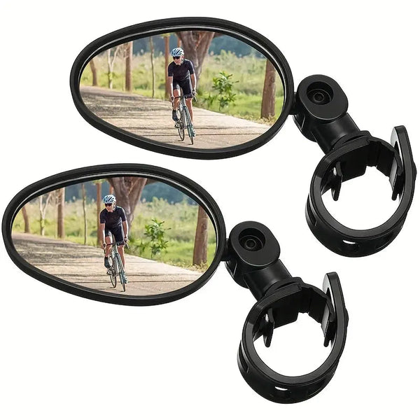 2-Piece: 360° Adjustable Rotatable Handlebar Mirror - Wide Angle Bicycle Mirror Sports & Outdoors - DailySale