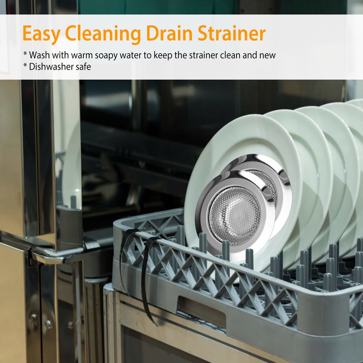 2-Piece: 4.53-Inch Kitchen Sink Strainer Kitchen Tools & Gadgets - DailySale