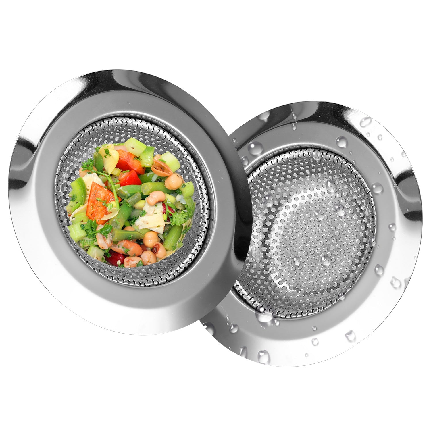 2-Piece: 4.53-Inch Kitchen Sink Strainer Kitchen Tools & Gadgets - DailySale