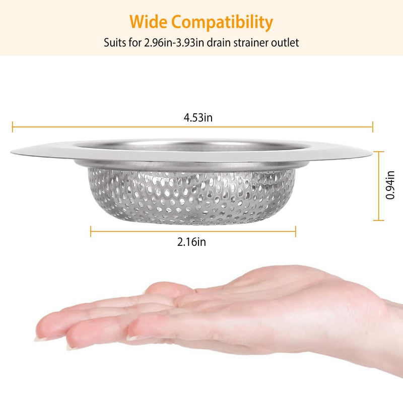 2-Piece: 4.53-Inch Kitchen Sink Strainer Kitchen Tools & Gadgets - DailySale