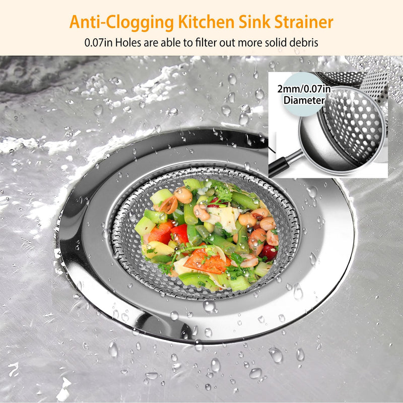 2-Piece: 4.53-Inch Kitchen Sink Strainer Kitchen Tools & Gadgets - DailySale