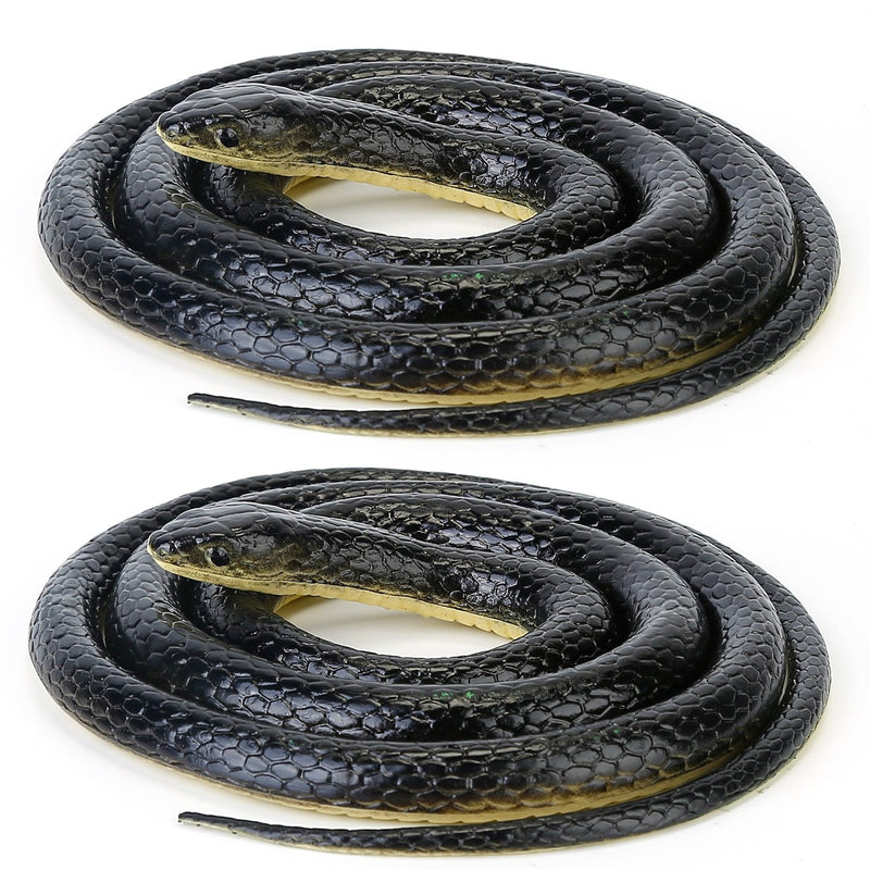 2-Piece: 50" Long Realistic Rubber Snakes Toys & Games - DailySale