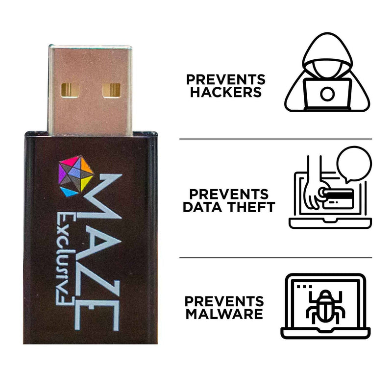 2-Piece: 64 GB Metal USB Drive with Key-Ring and USB Data Blocker Gadgets & Accessories - DailySale