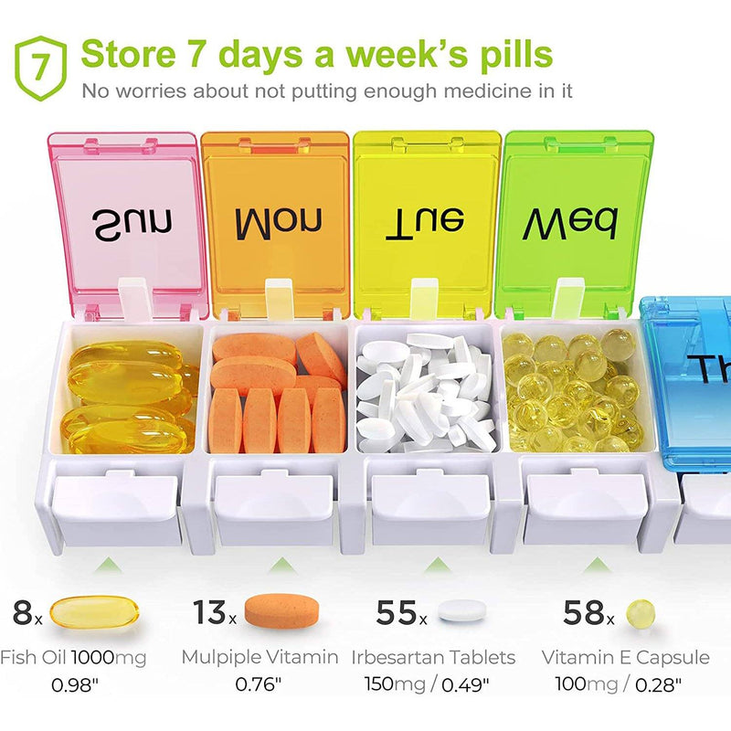 2-Piece: 7 Day Pill Box Case Wellness - DailySale