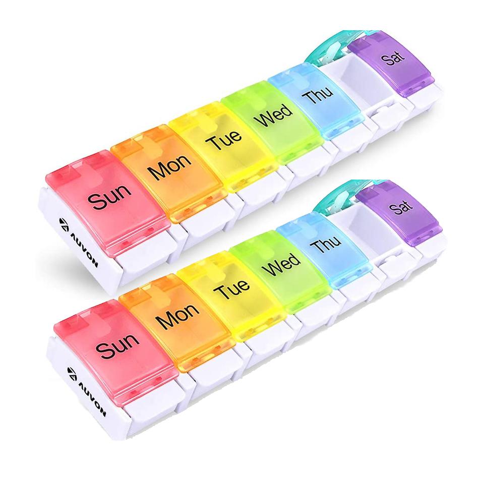 2-Piece: 7 Day Pill Box Case Wellness - DailySale